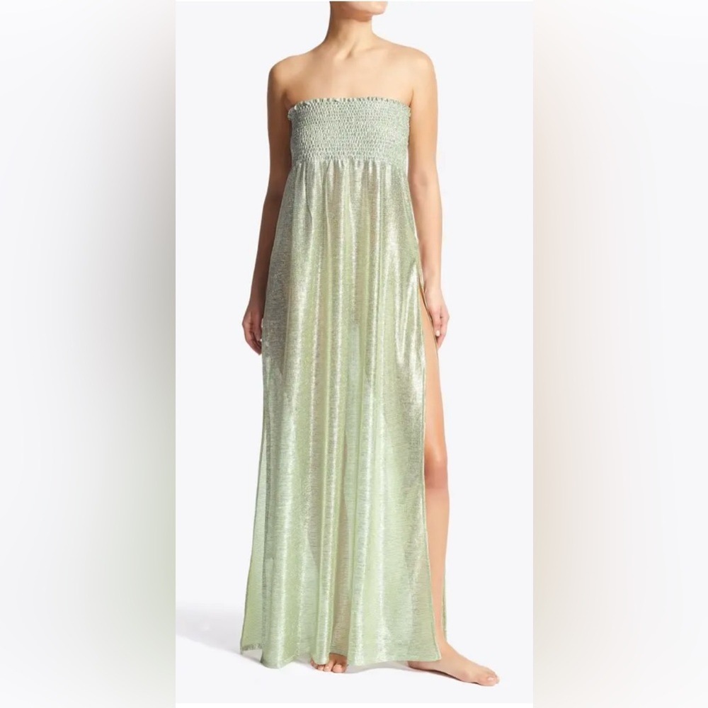 💚💚 KURT GEIGER SHOREDITCH GREEN/SILVER MAXI DRESS-SZ S💚💚NWT - Picture 6 of 17